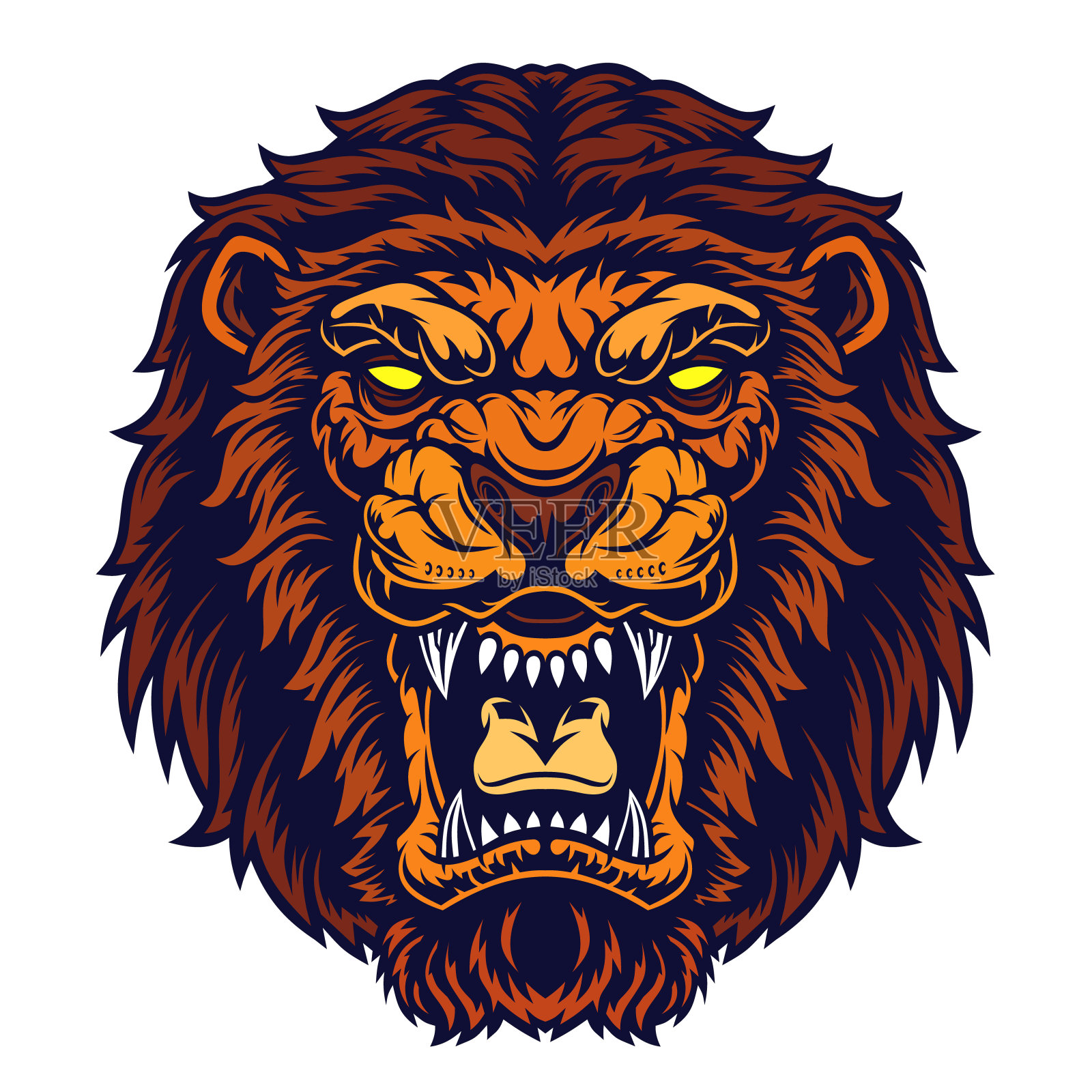 狮子兔吉祥物。插画图片素材