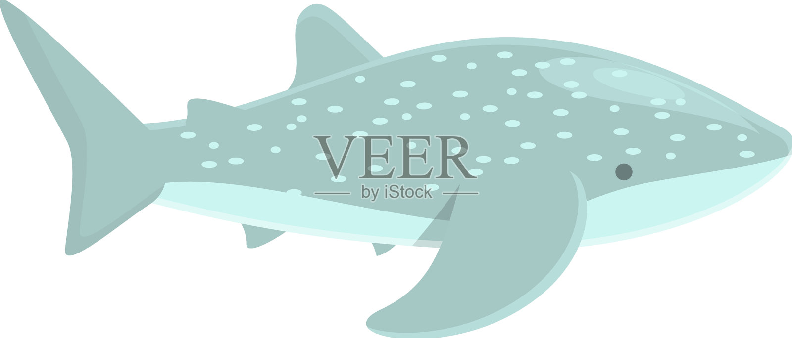 水族馆鲸鲨图标卡通海鱼设计元素图片
