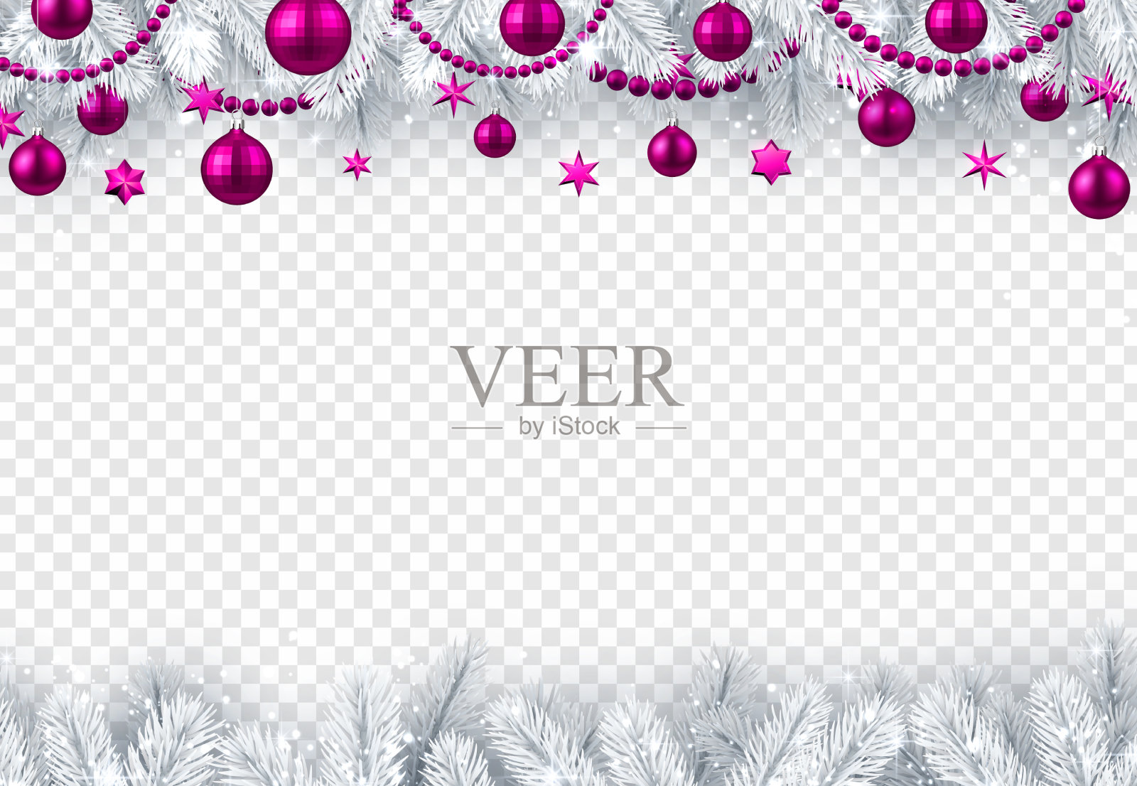 圣诞节和新年透明背景插画图片素材