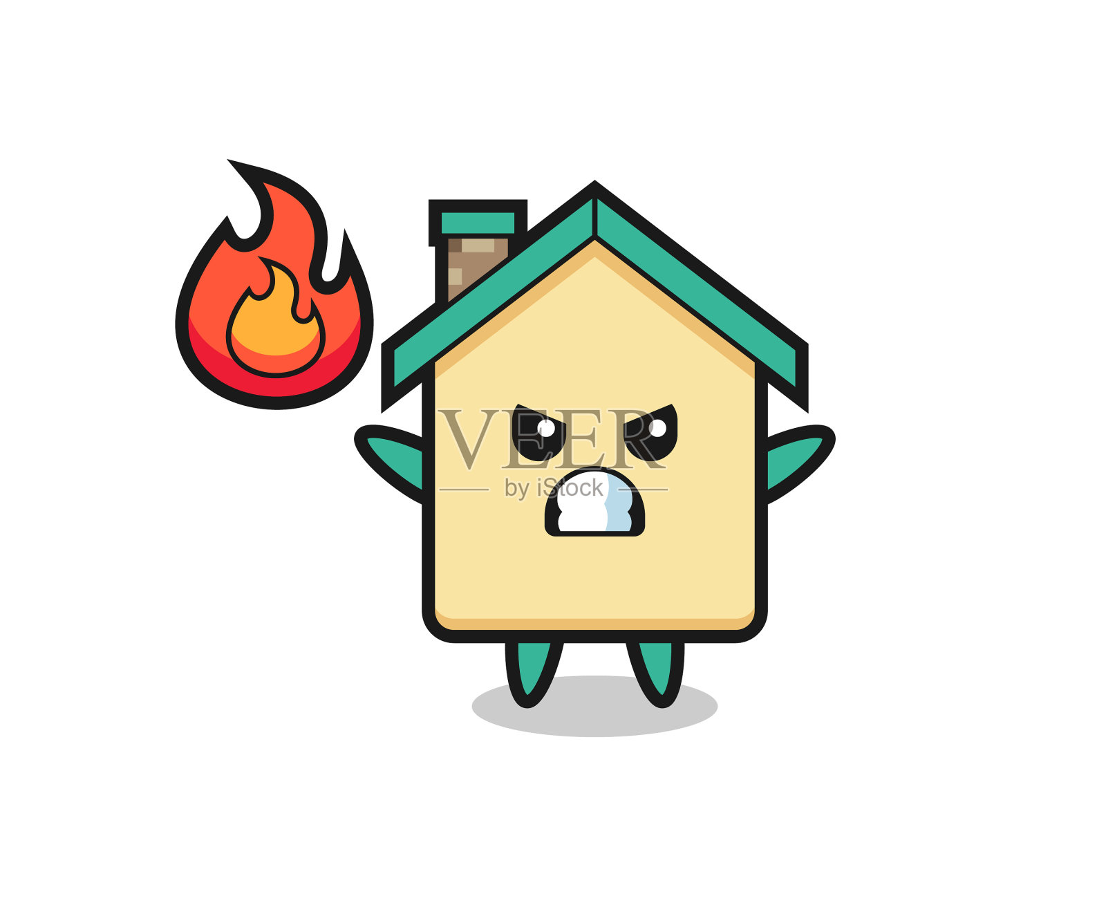 带有愤怒手势的卡通人物设计元素图片