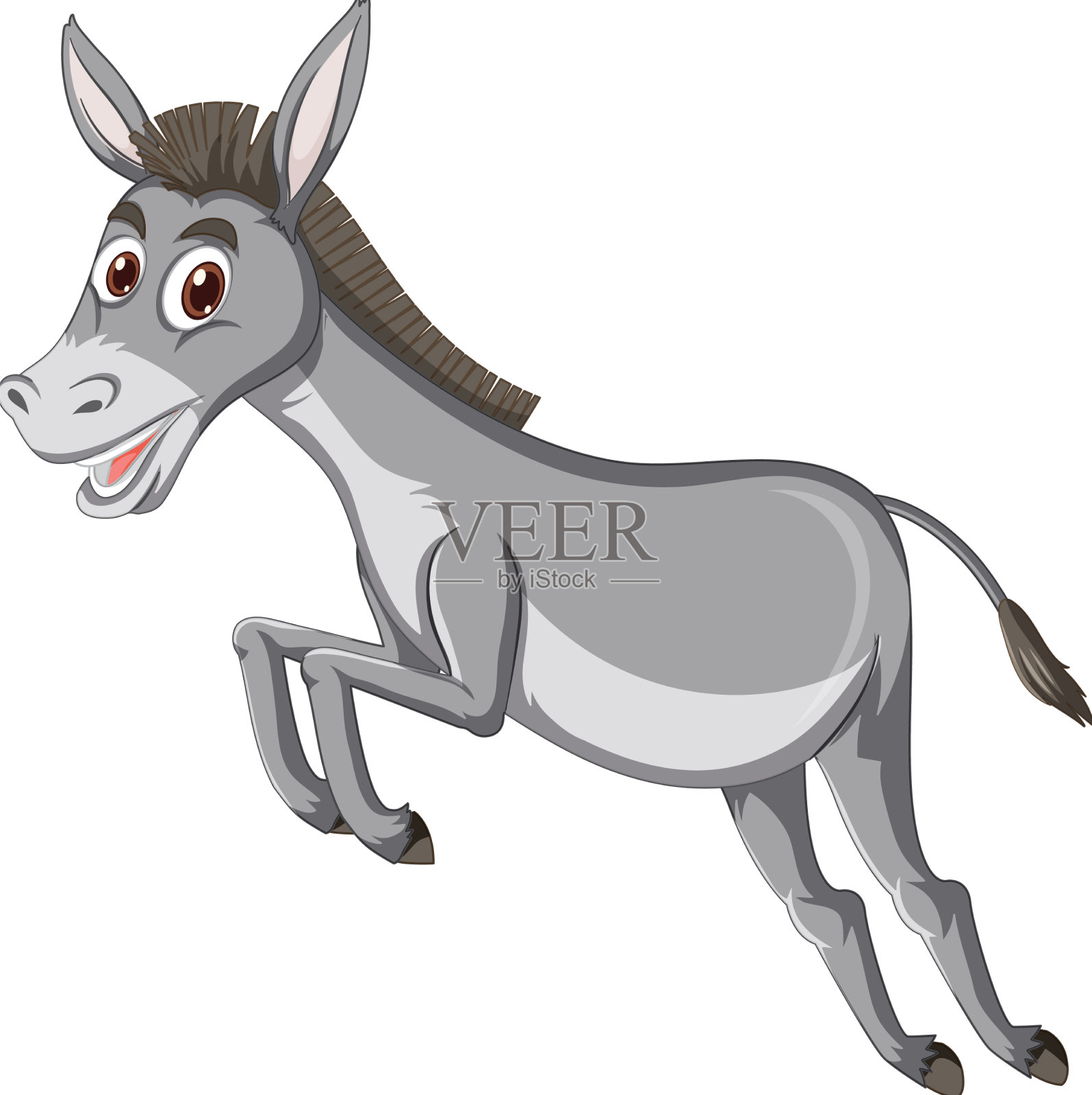 驴子动物卡通人物设计元素图片