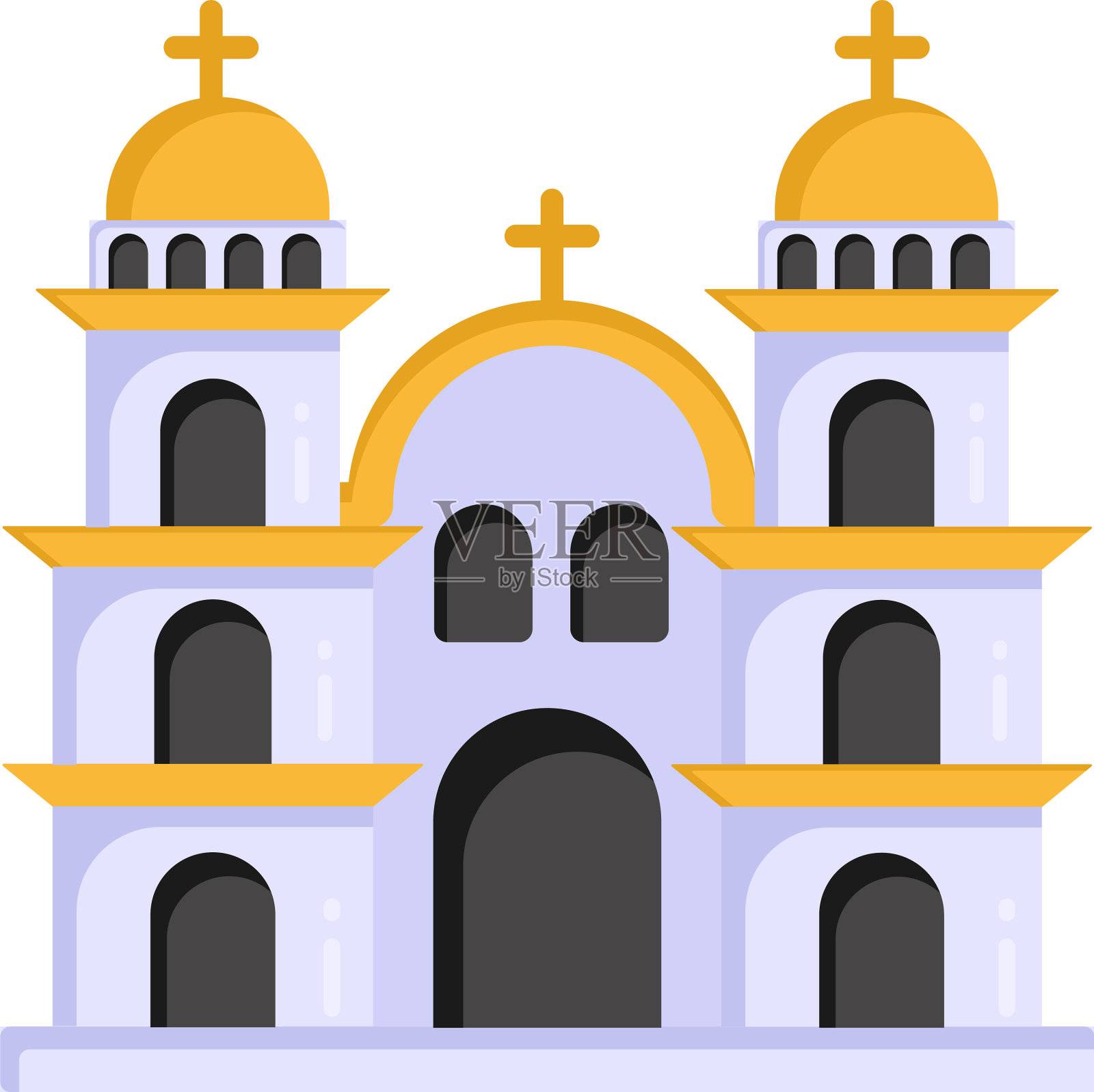 教堂建筑插画图片素材