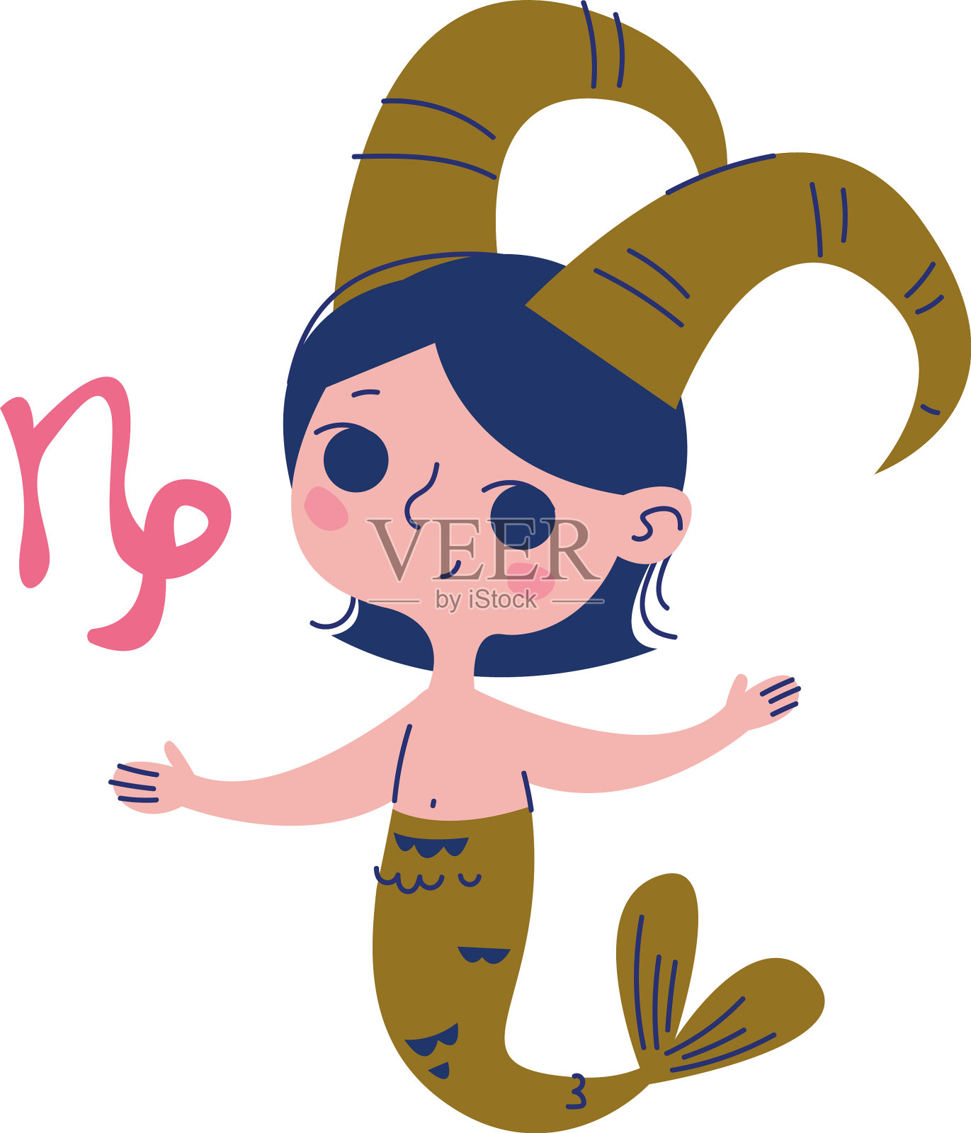 摩羯座的星座很有趣设计元素图片