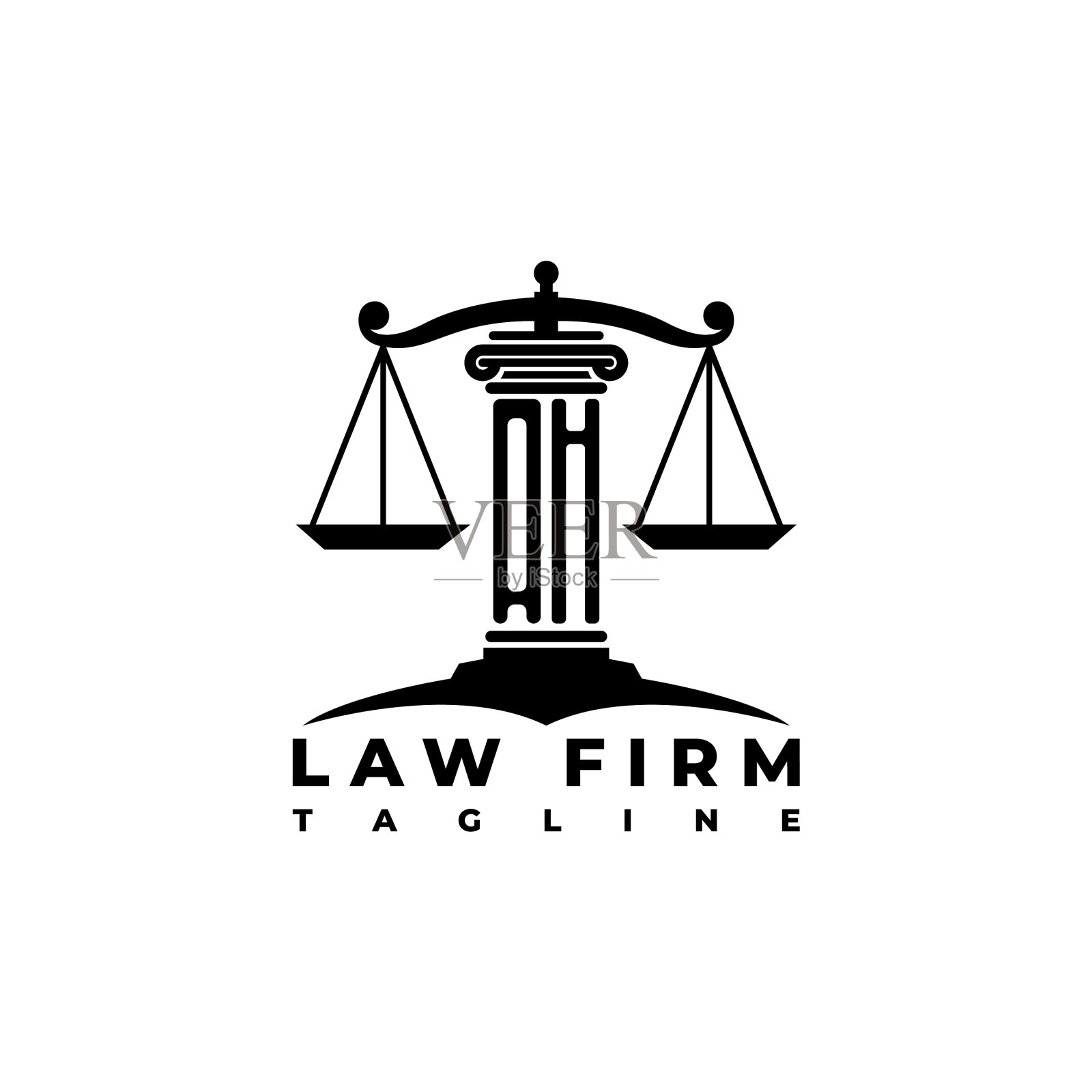 字母组合柱子造型风格啊插画图片素材