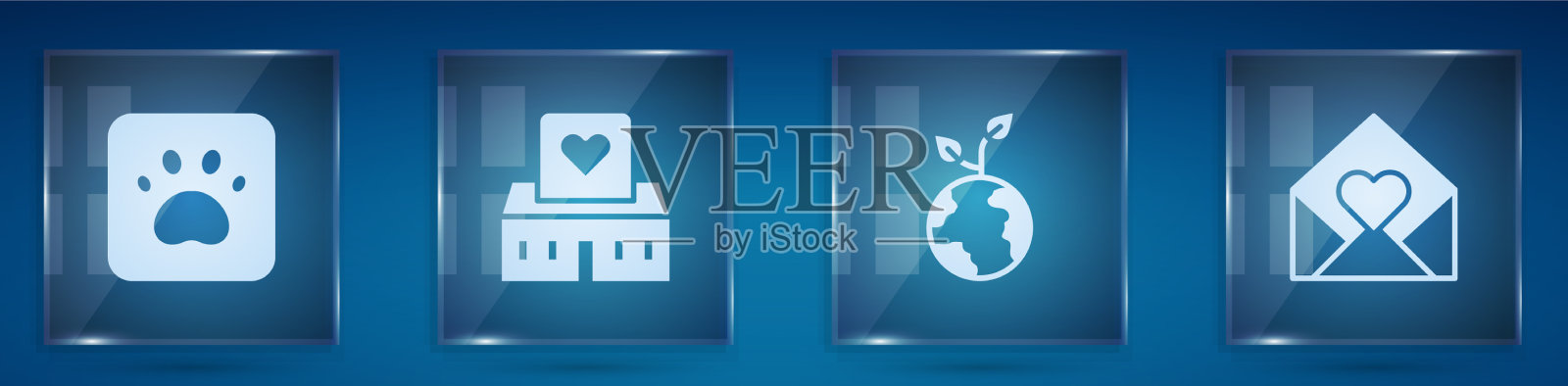 设立爪印志愿者中心团队种植图标素材