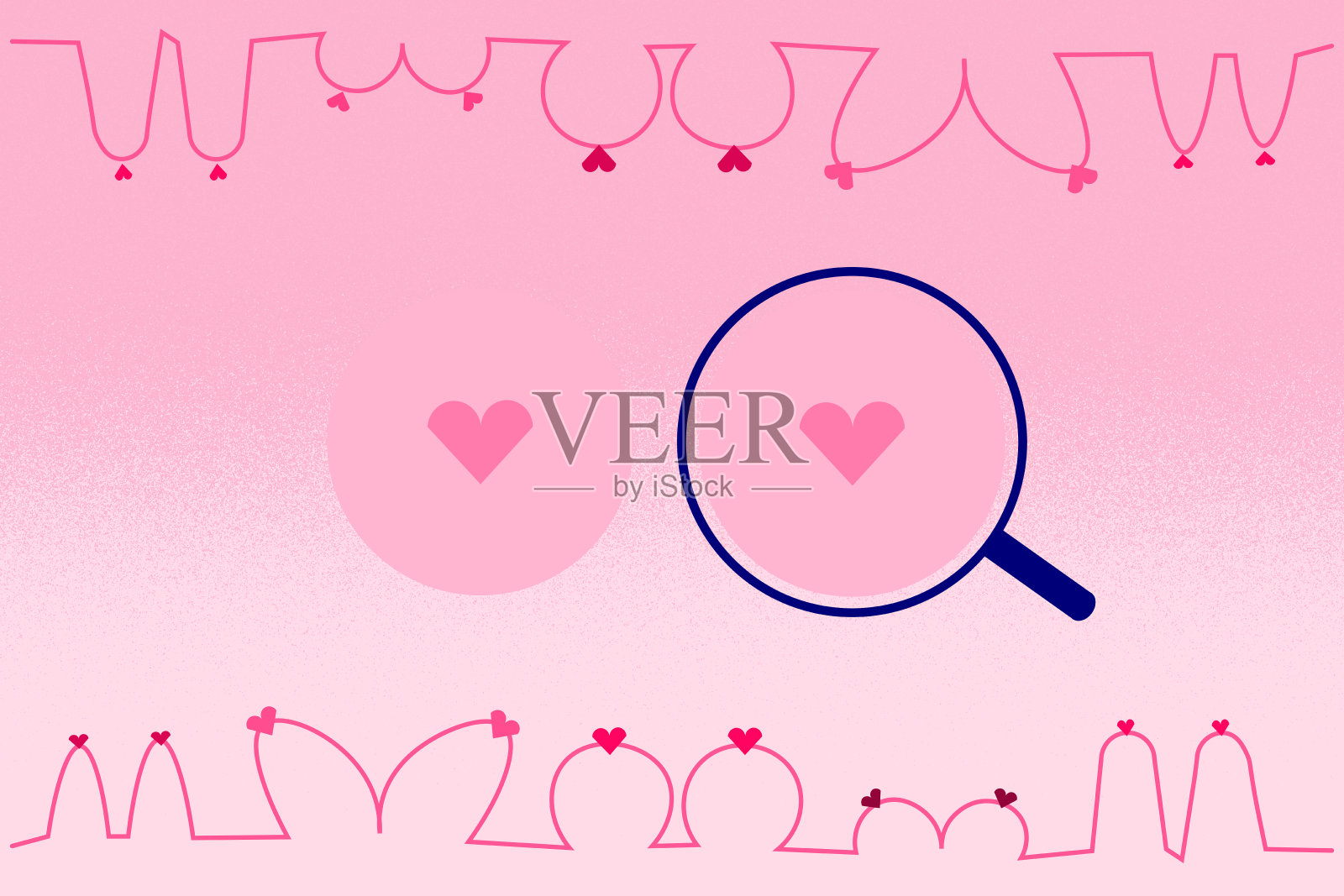 乳腺癌宣传月背景海报插画图片素材