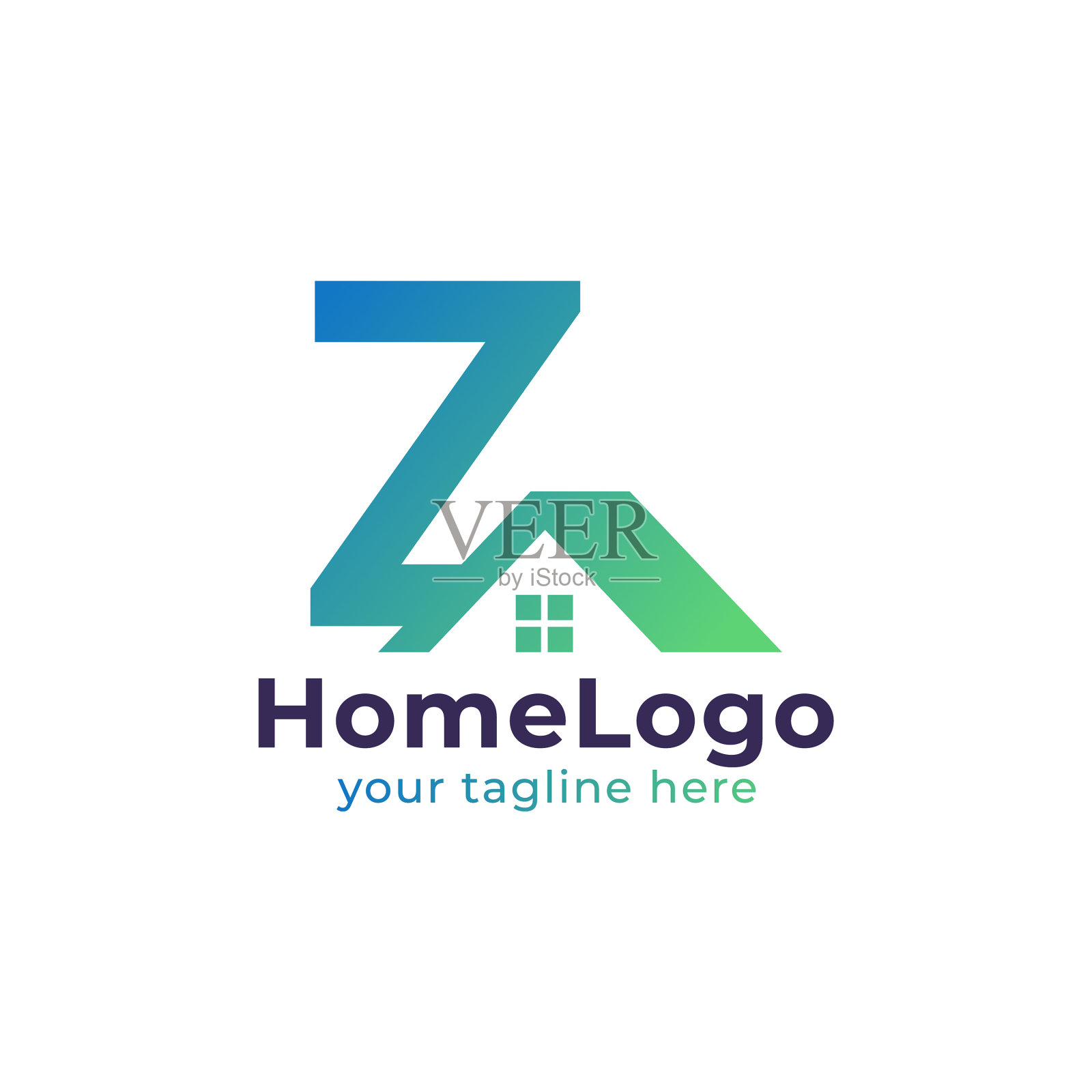 房地产z字母标识设计可用作插画图片素材