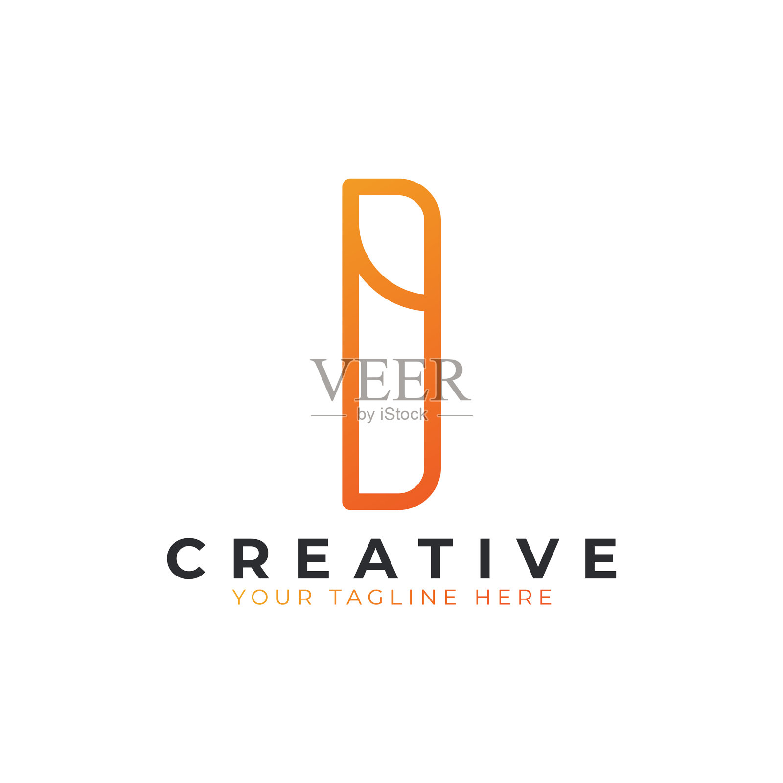 首字母I线标志设计几何线插画图片素材