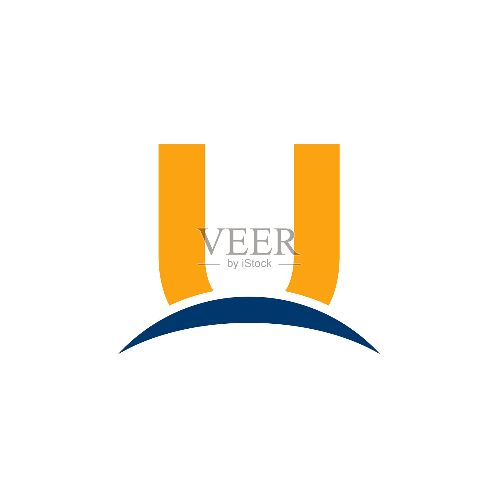 首字母u地平线标志设计模板设计元素图片