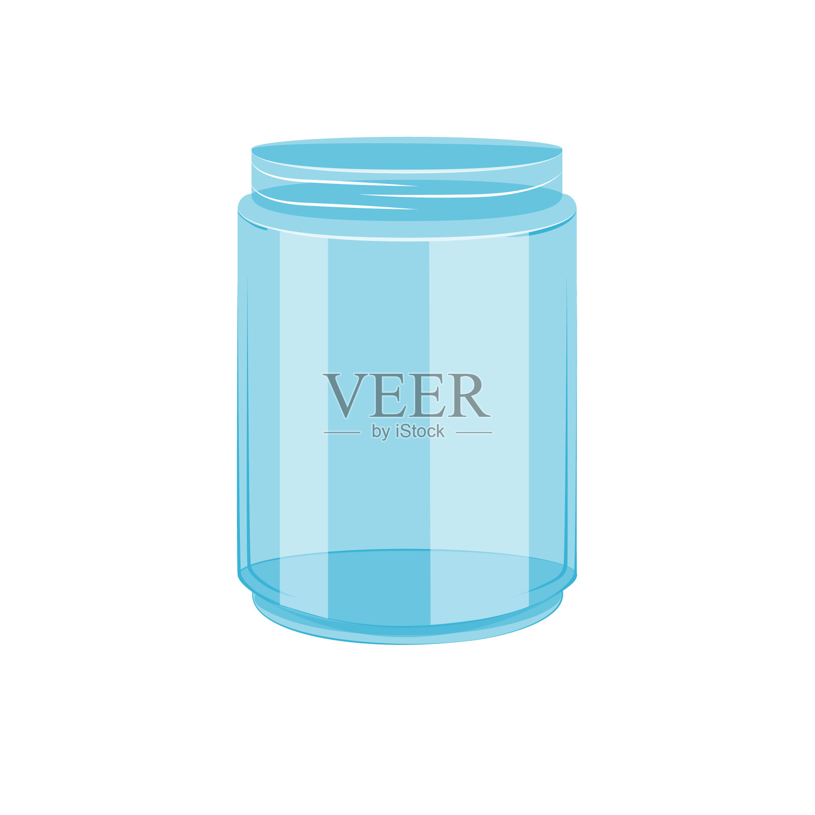 一个没有盖子的空玻璃瓶设计元素图片