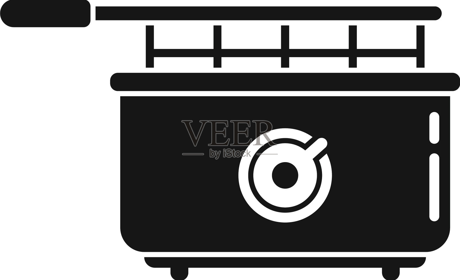 油炸器工具箱图标简单的油炸篮子图标素材