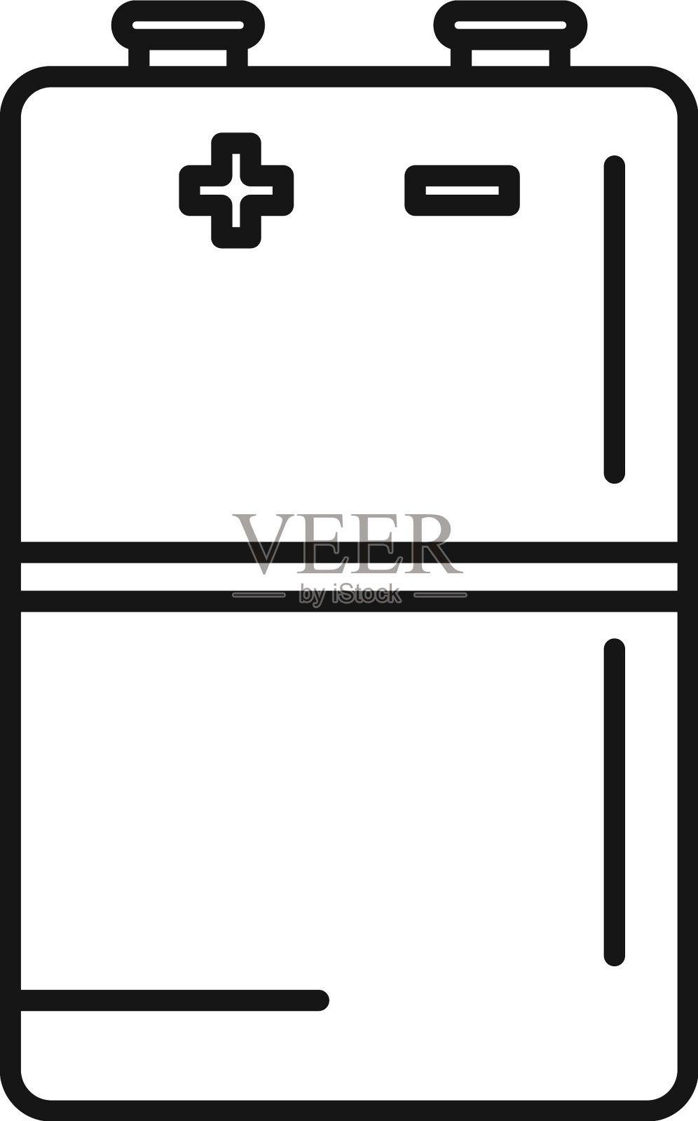 锂电池图标大纲满能量设计元素图片
