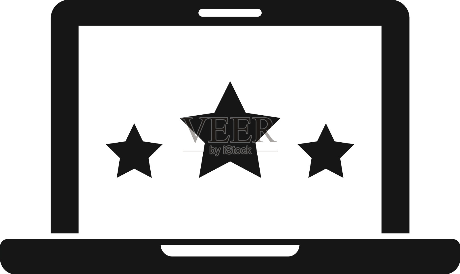 笔记本电脑产品评论图标简单在线图标素材