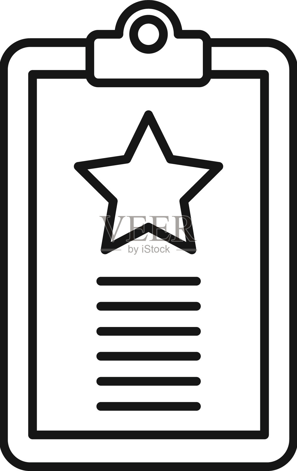 检查剪贴板图标大纲服务设计元素图片