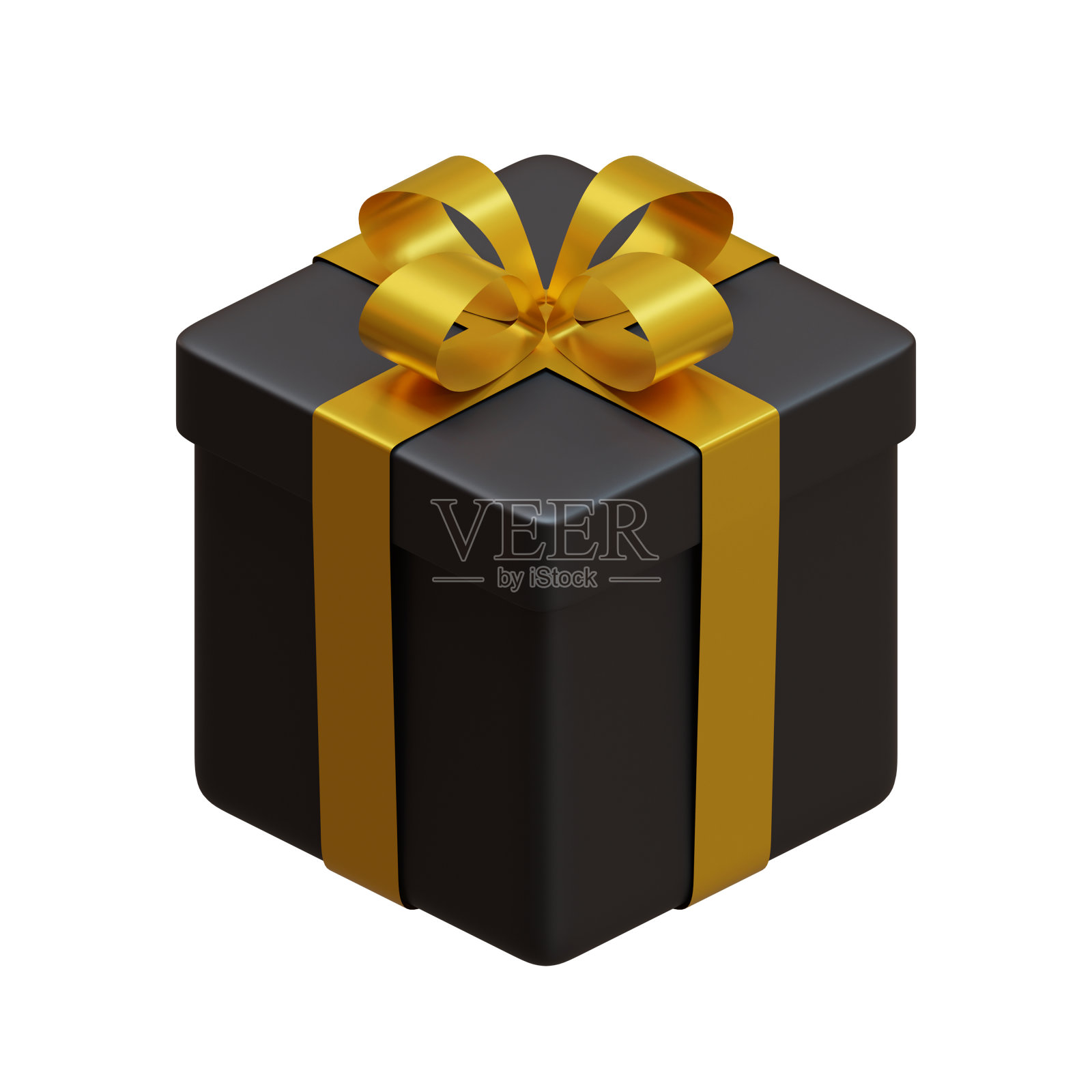 3d渲染元素的礼物，适合黑色星期五的主题。照片摄影图片