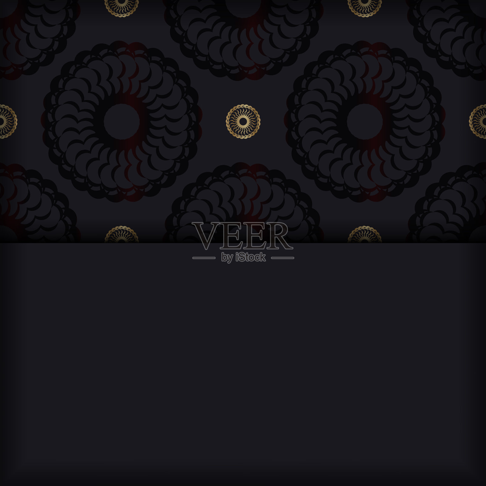 黑色希腊装饰贺卡插画图片素材