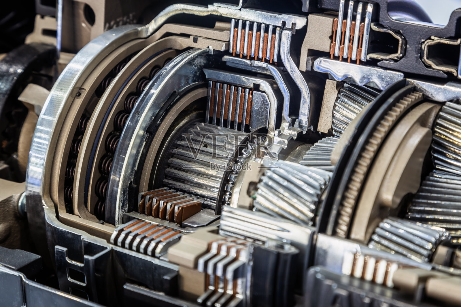 变速箱和轴承在节。现代技术机制照片摄影图片