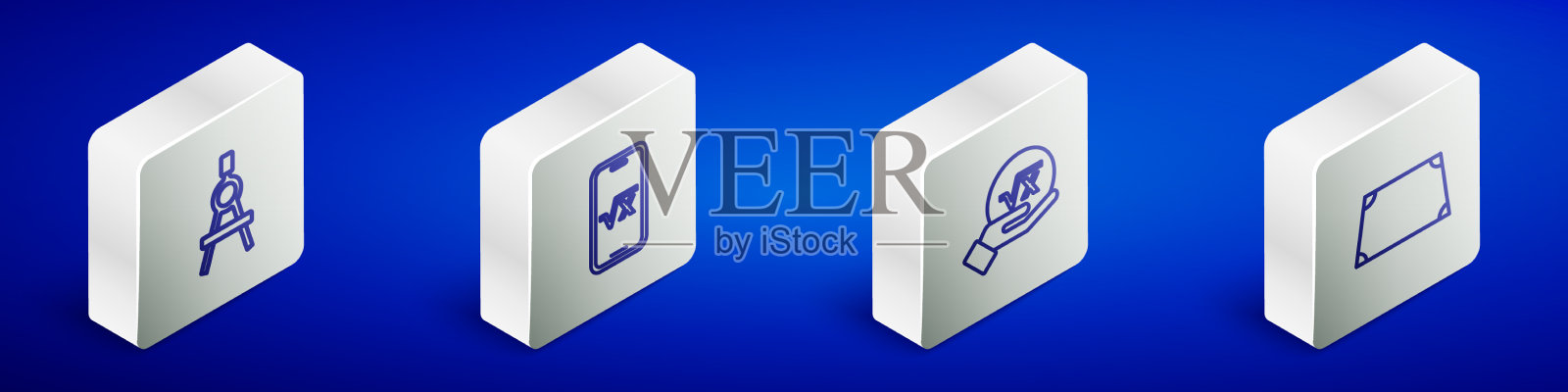 设等距线画圆规的平方根图标素材