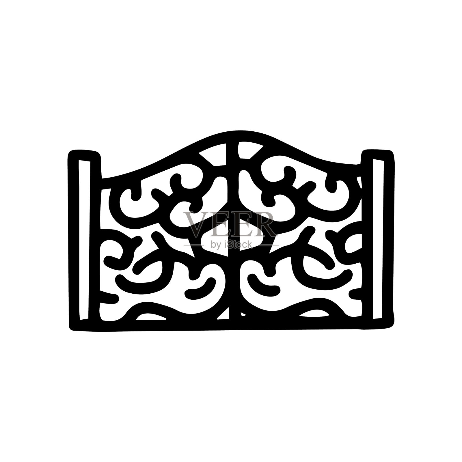 锻造栅栏黑线涂鸦简单图标设计元素图片