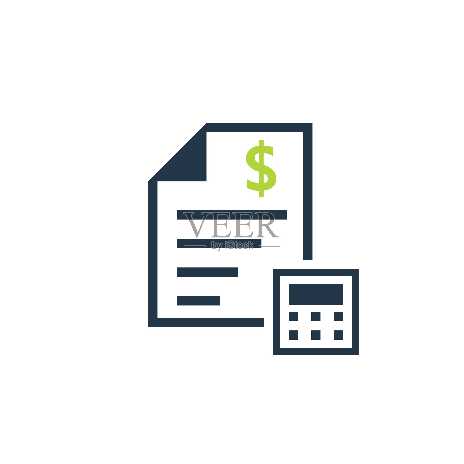 成本估算账单图标插画图片素材