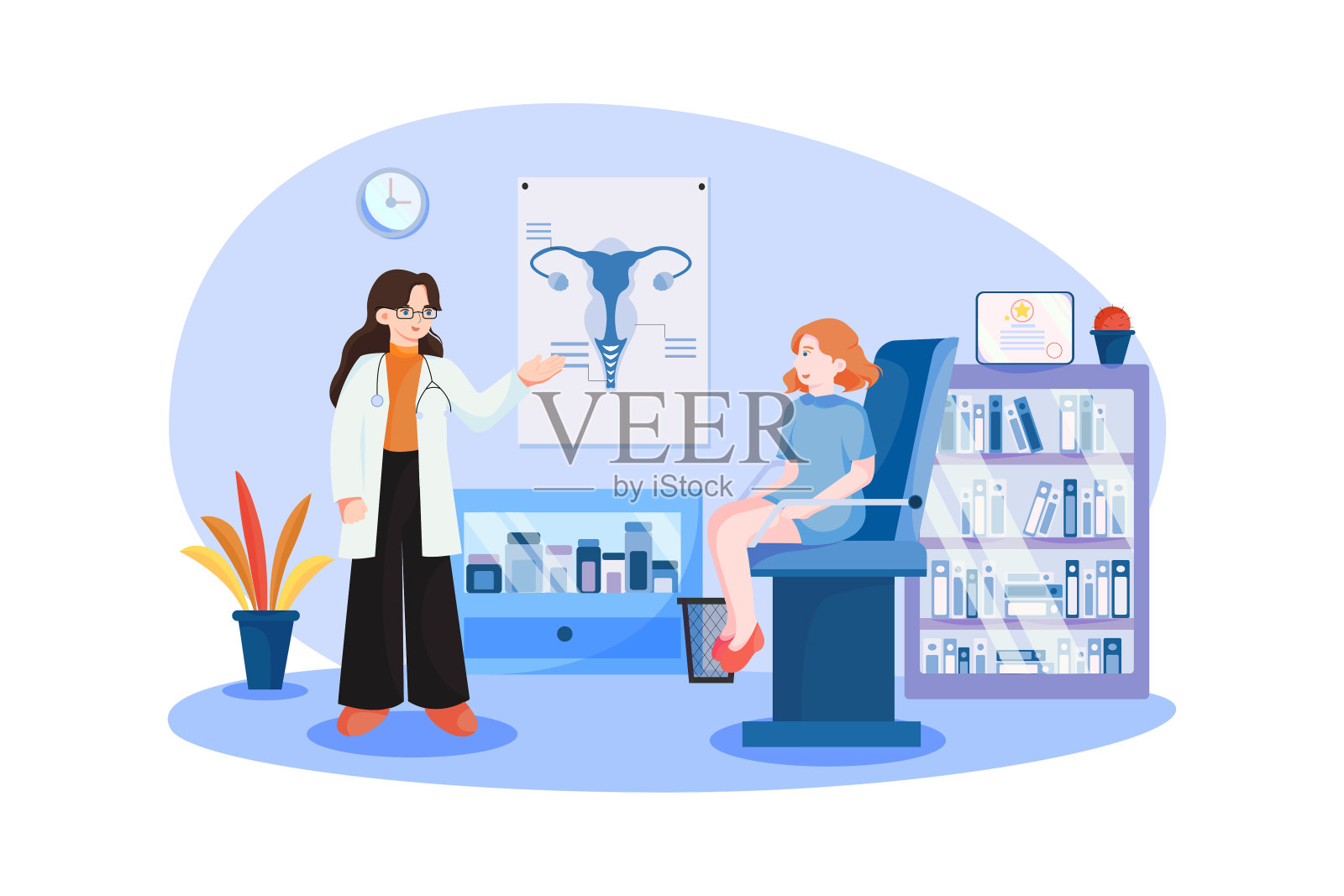 妇科咨询概念插画图片素材