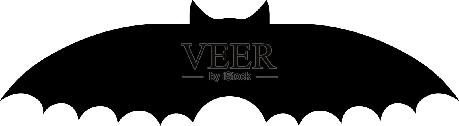 蝙蝠的黑色剪影插画图片素材