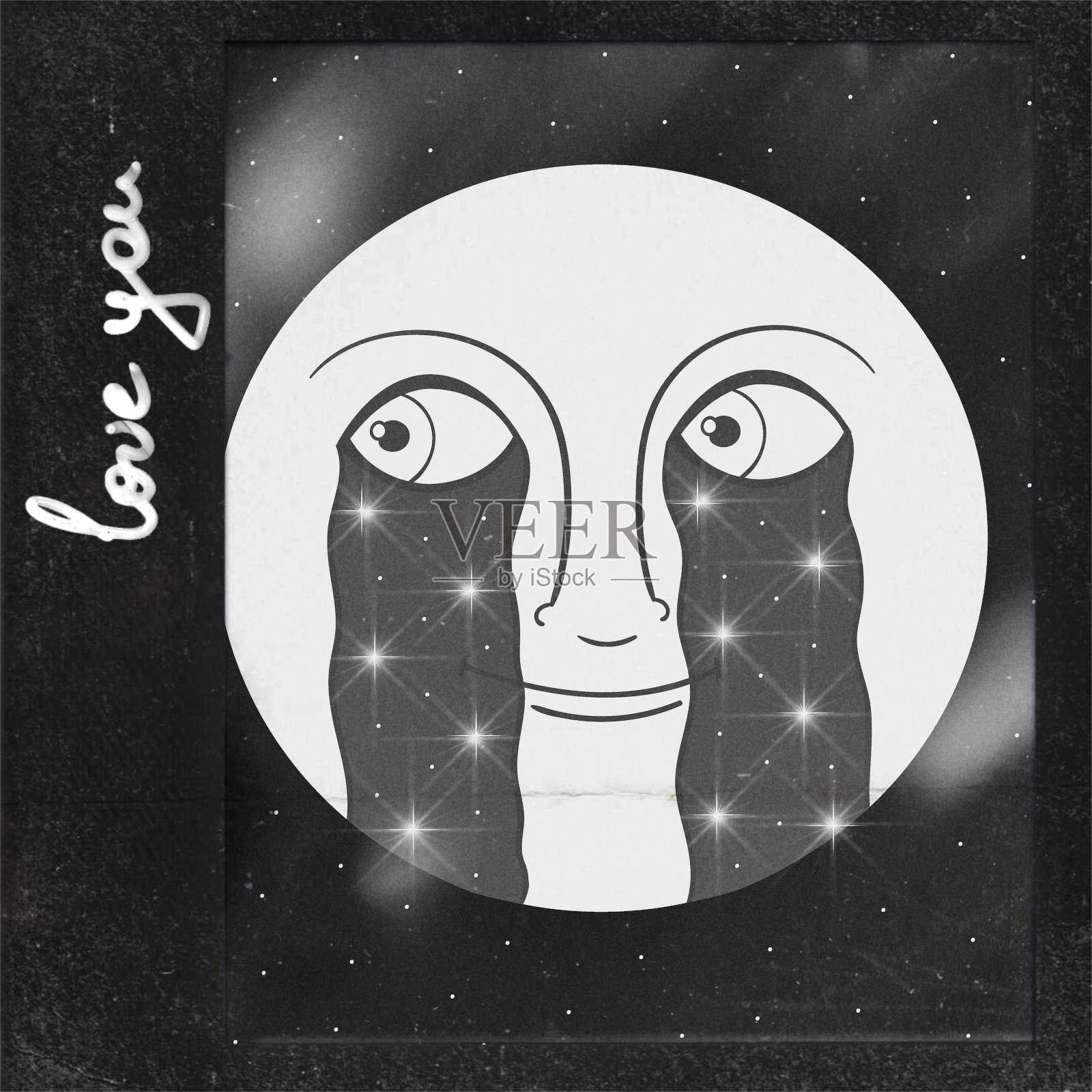 月球的魔法插画图片素材