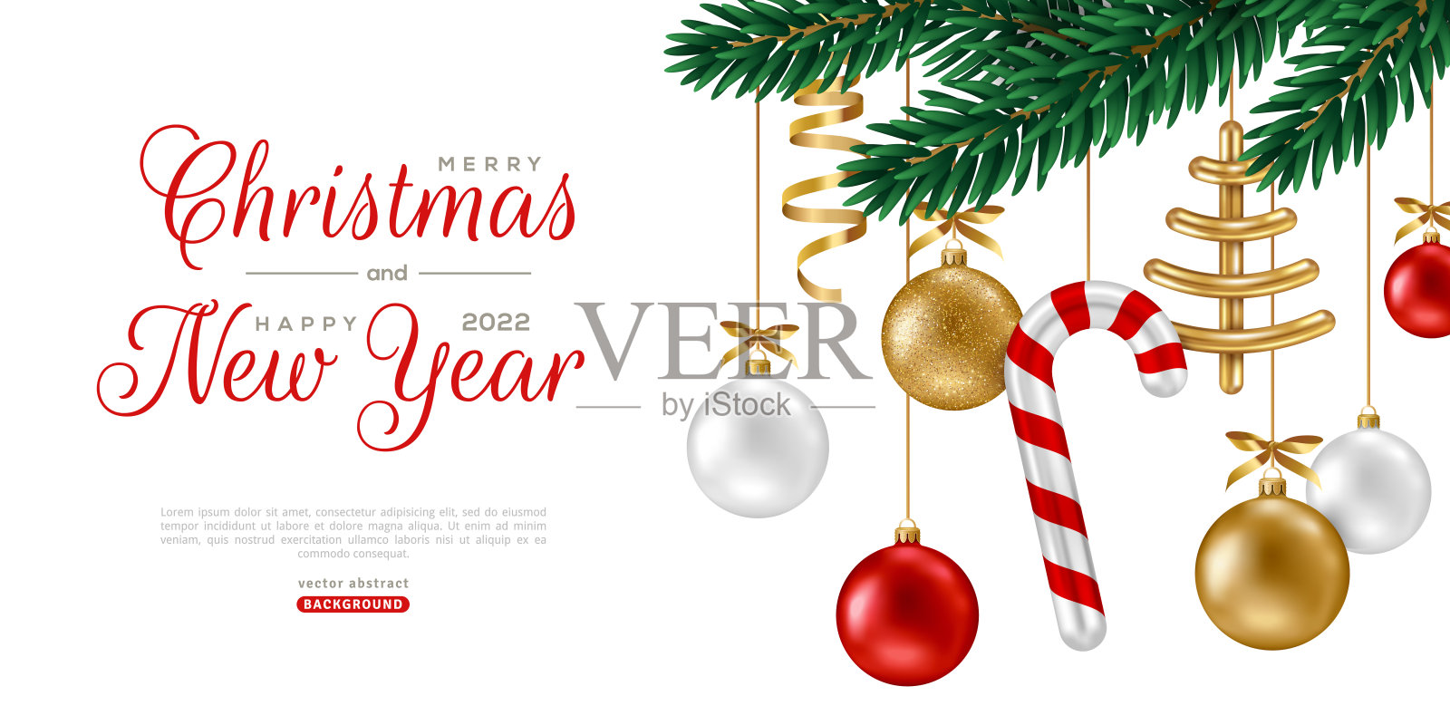 圣诞树糖果装饰插画图片素材