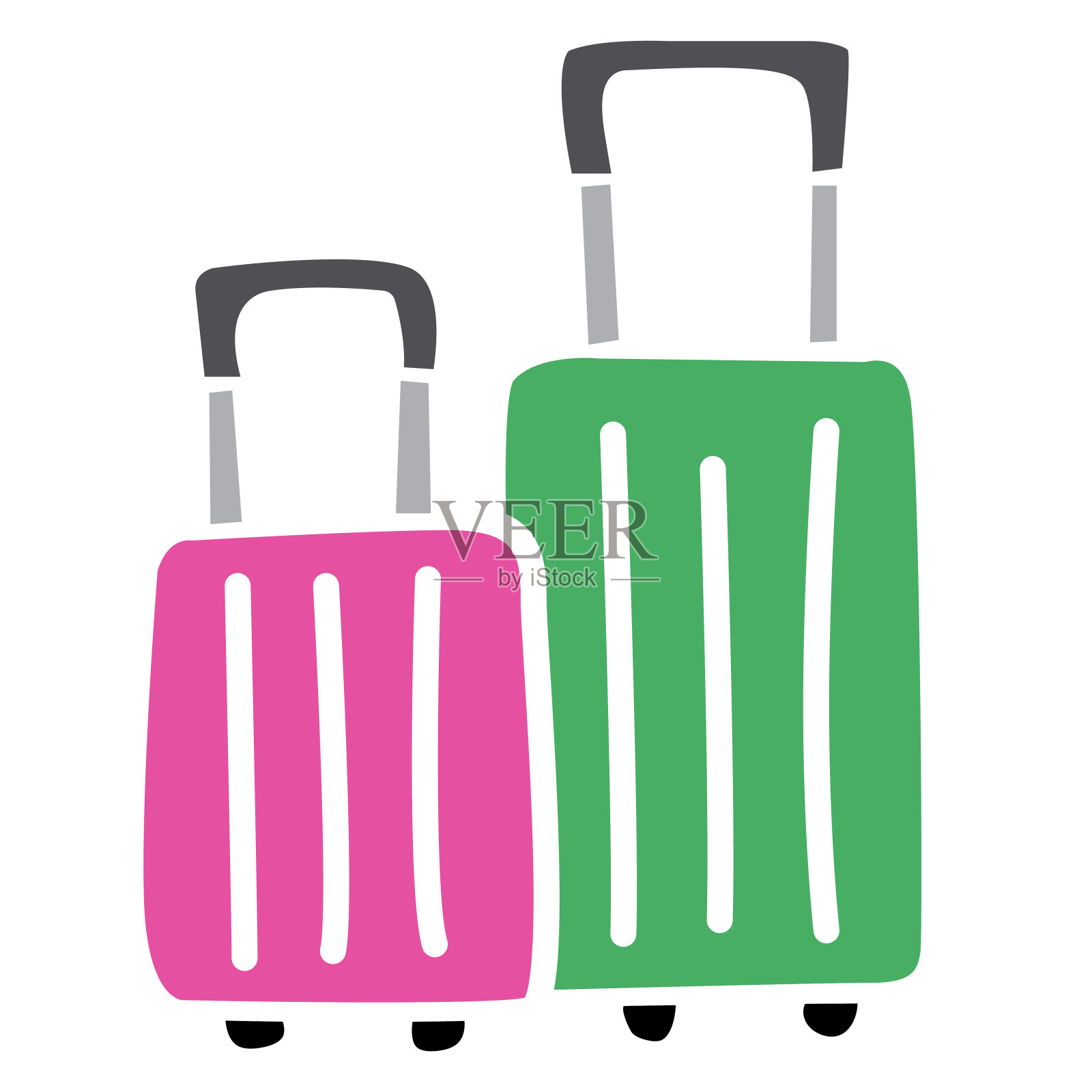 色彩斑斓的行李图标图标素材