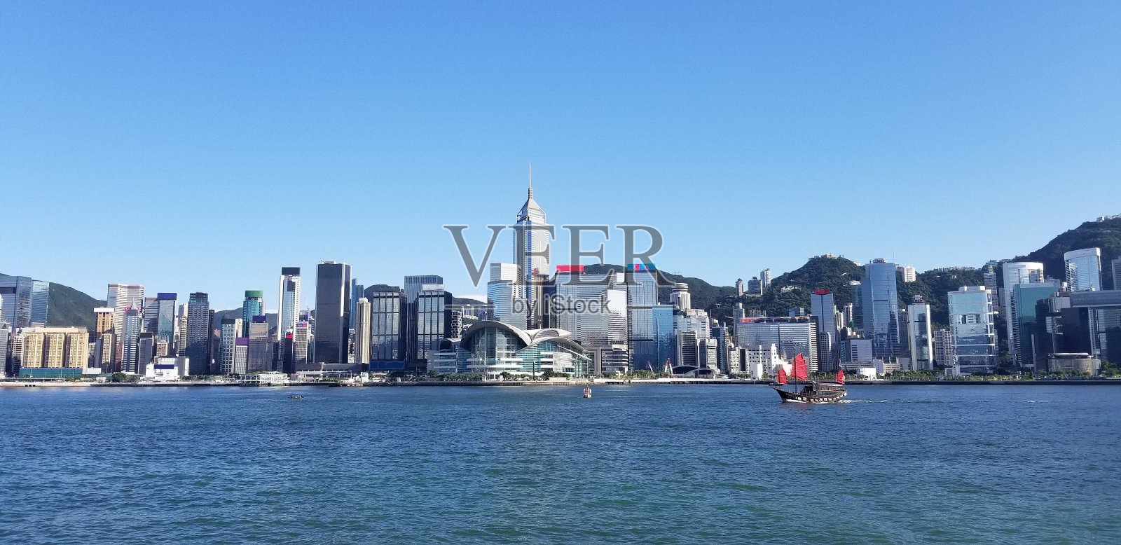 香港的天际线照片摄影图片