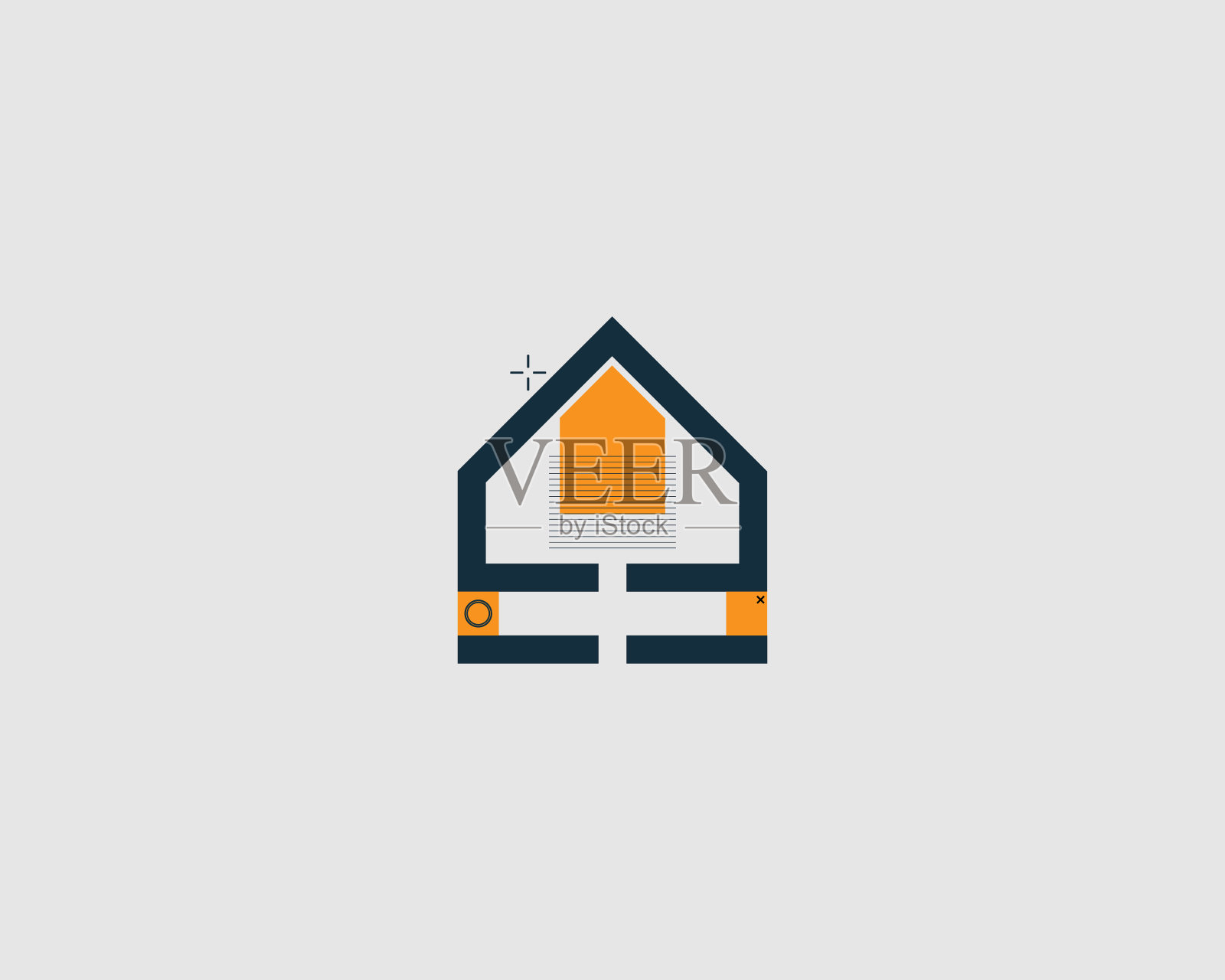 房屋设计标志插画图片素材