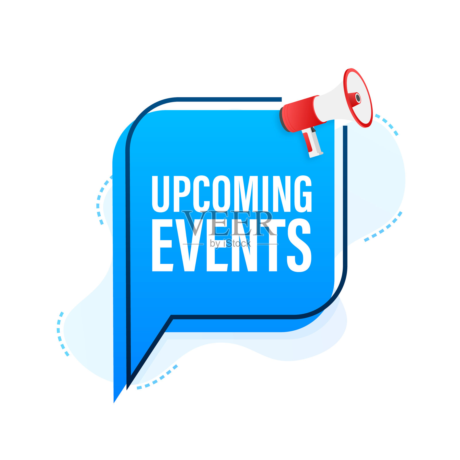 喇叭横幅业务概念与文本设计模板素材