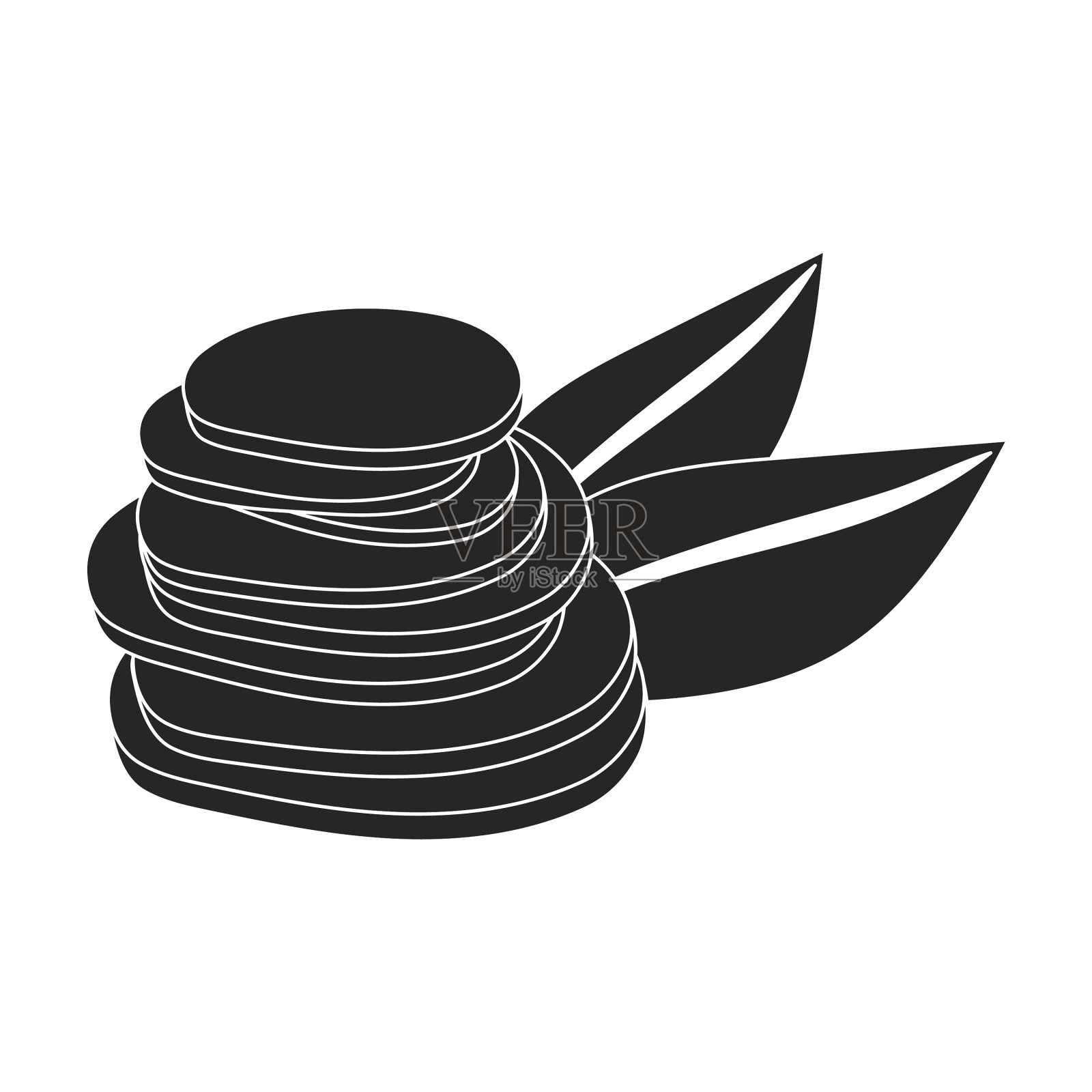 姜图标黑图标孤立上设计元素图片