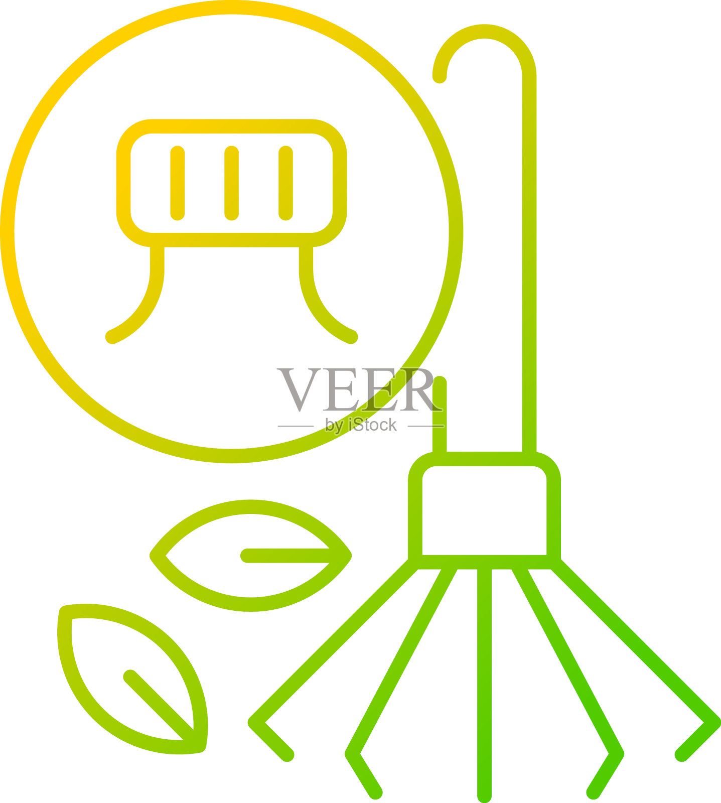 耙从瓶盖梯度线性图标图标素材