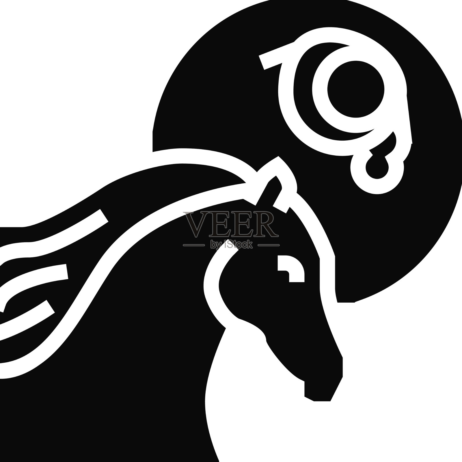 钩端螺旋体病马字形图标设计元素图片