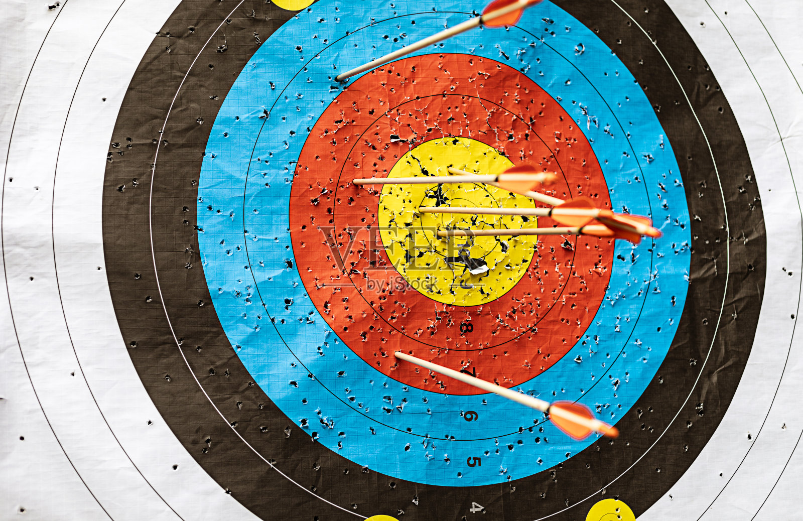 靶子射箭场上的靶子照片摄影图片