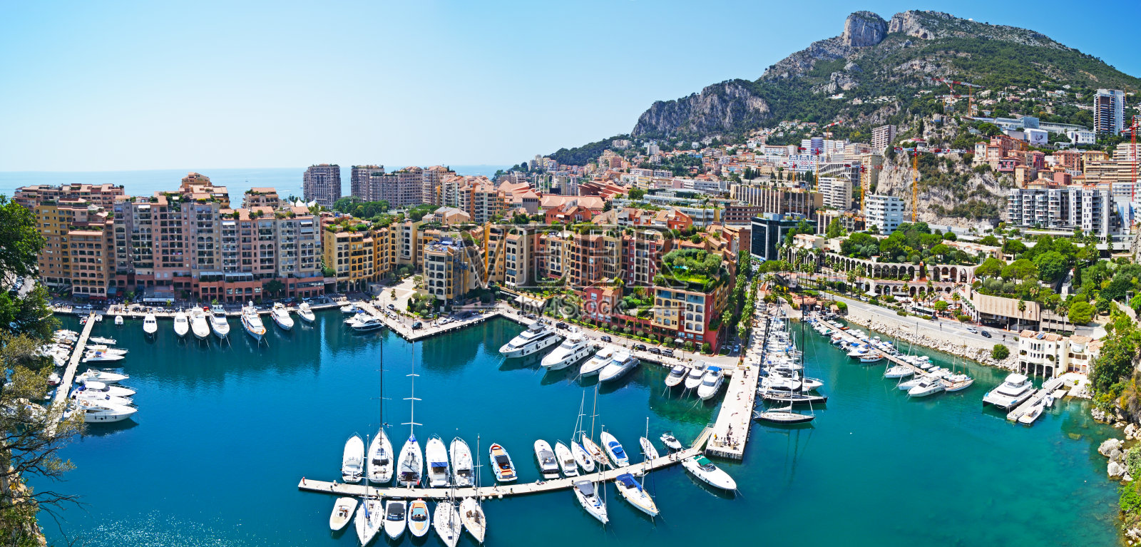 摩纳哥丰特维尔港照片摄影图片
