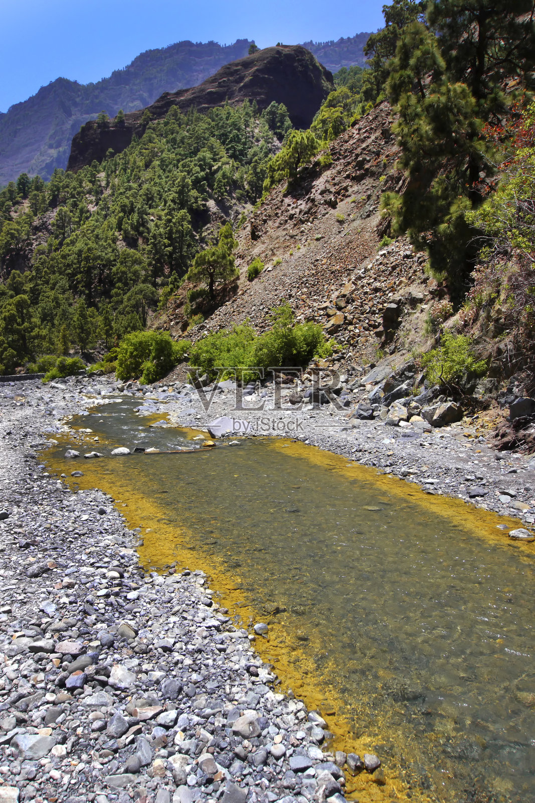 西班牙加那利群岛的塔布里恩特火山口国家公园照片摄影图片