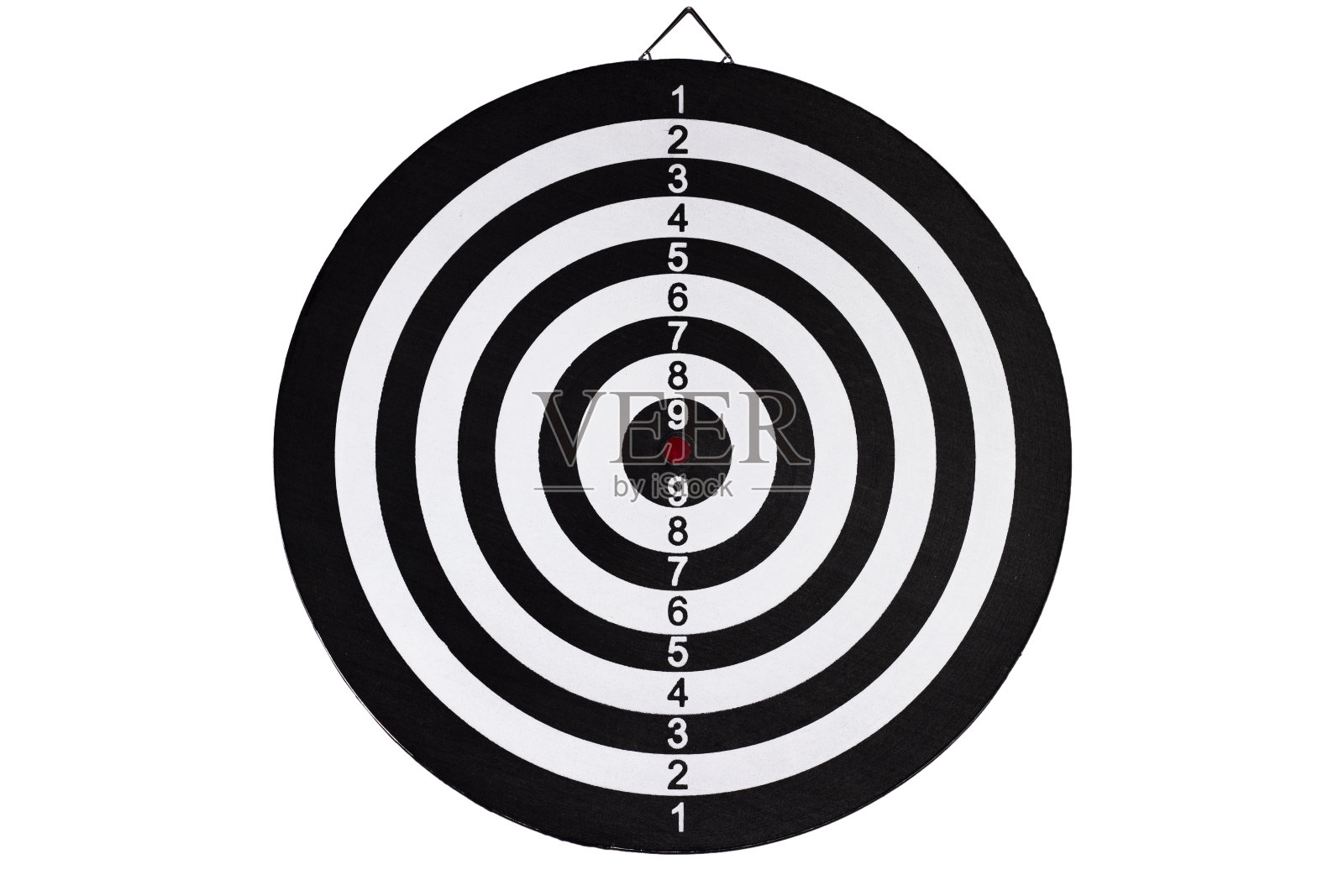 孤立的飞镖板与白色背景。照片摄影图片