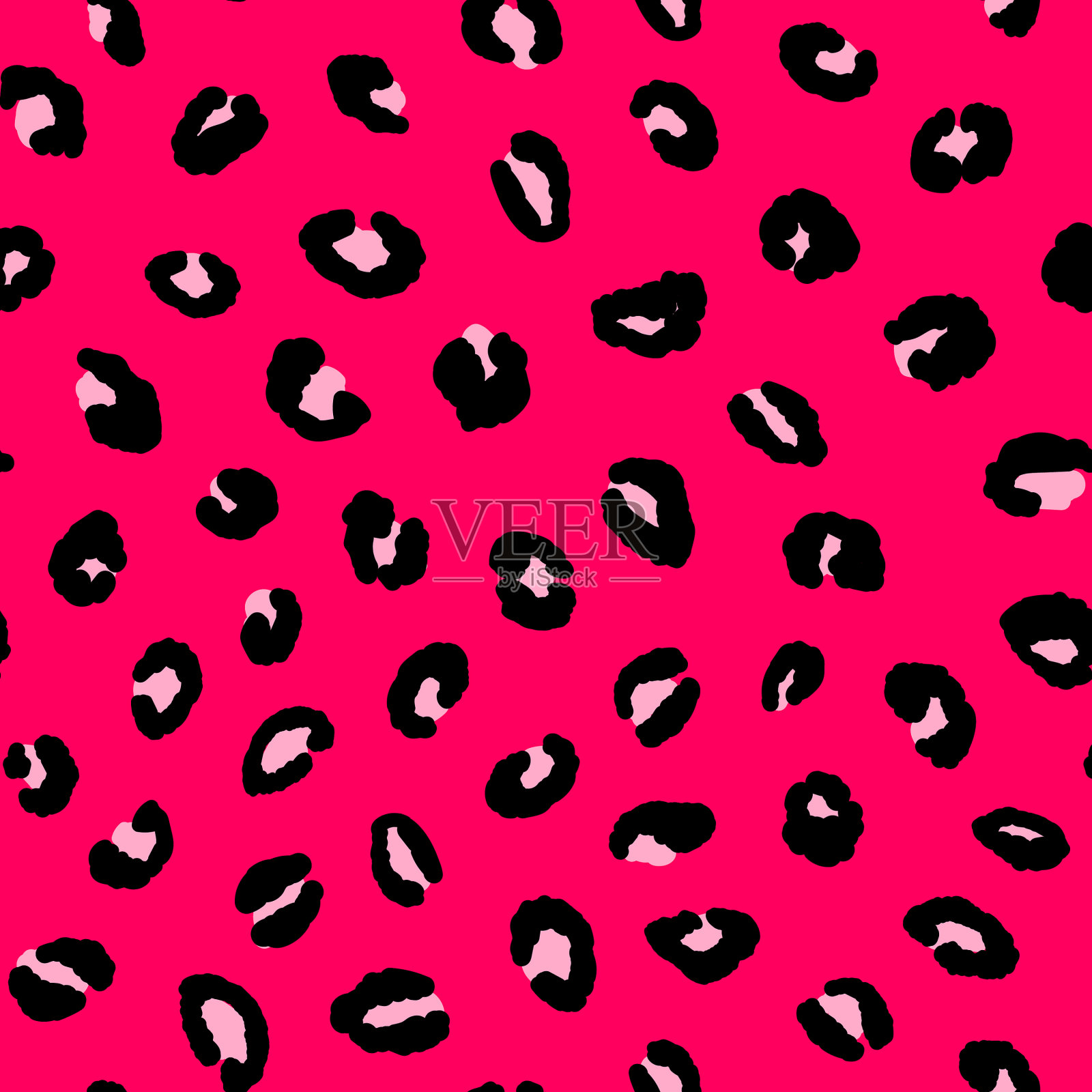 抽象现代豹纹动物无缝隙插画图片素材