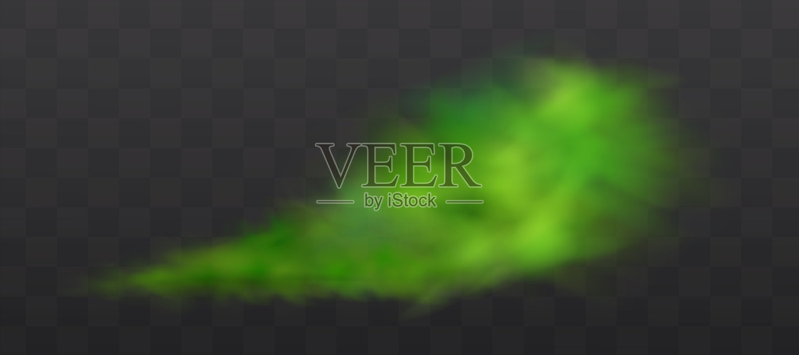 绿色恶臭难闻的气味，烟雾或有毒气体插画图片素材