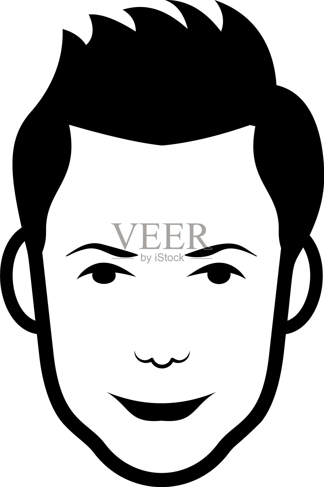 青少年头像设计元素图片