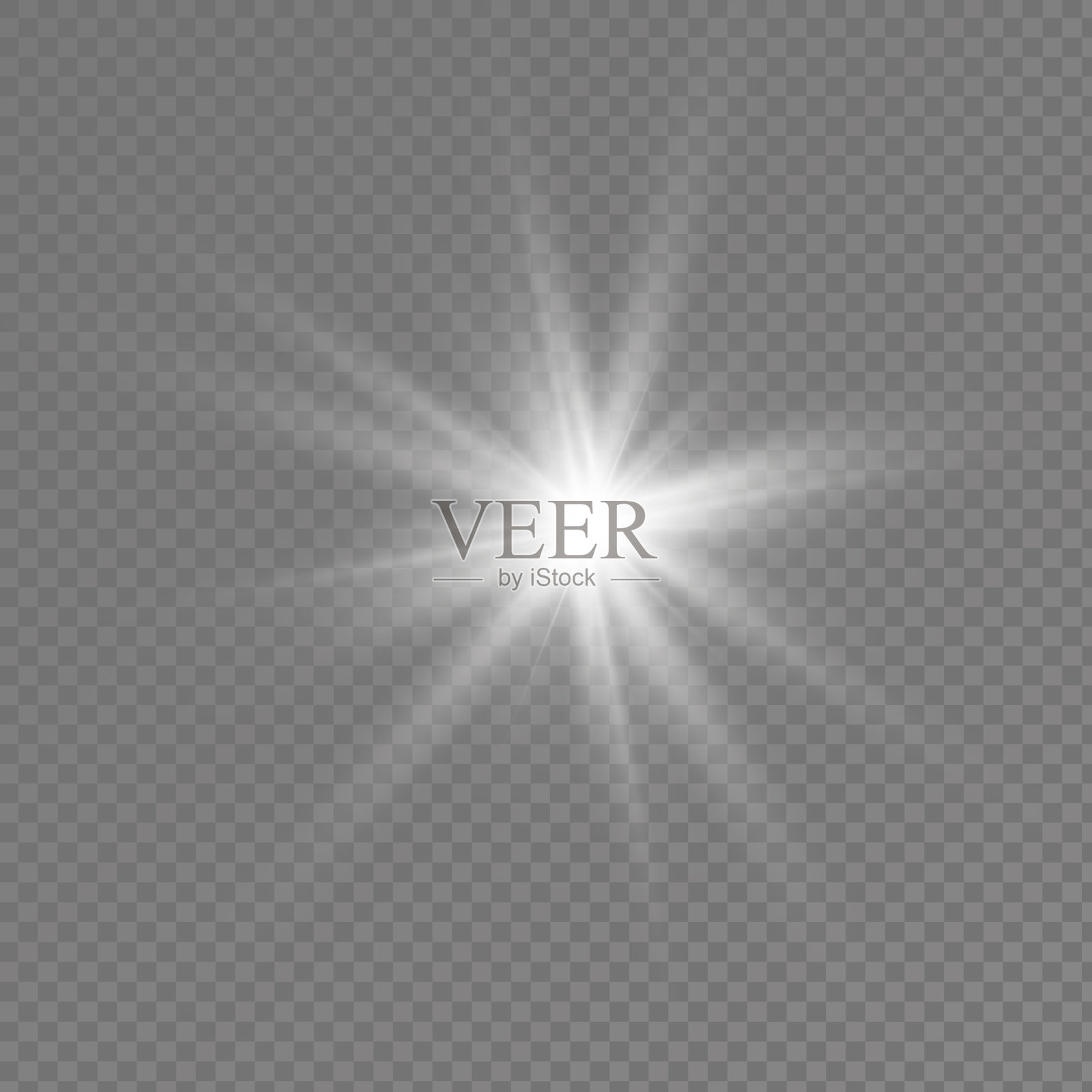 白色的发光爆发太阳射线恒星插画图片素材