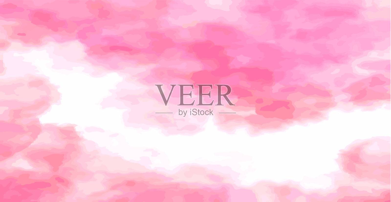 现实的红色画水彩抽象背景-矢量插画图片素材