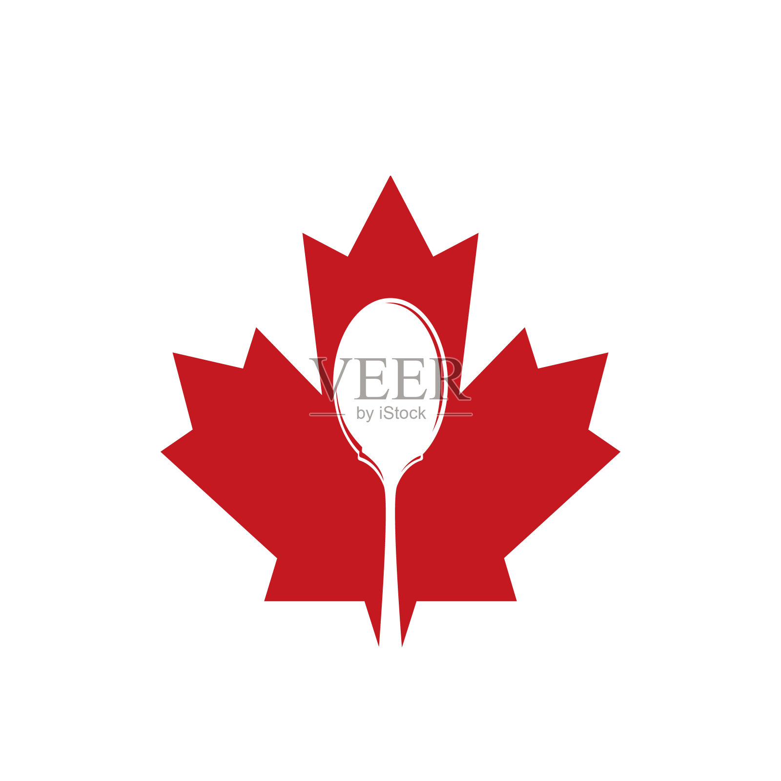 创意和现代的加拿大餐厅或厨房标志设计。插画图片素材