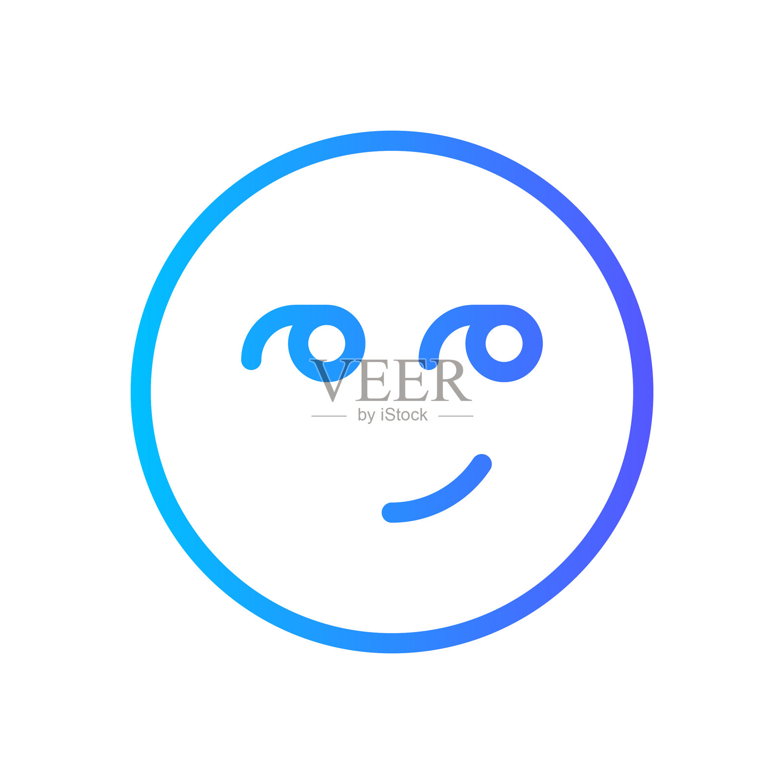 智能渐变图标隔离在白色背景插画图片素材