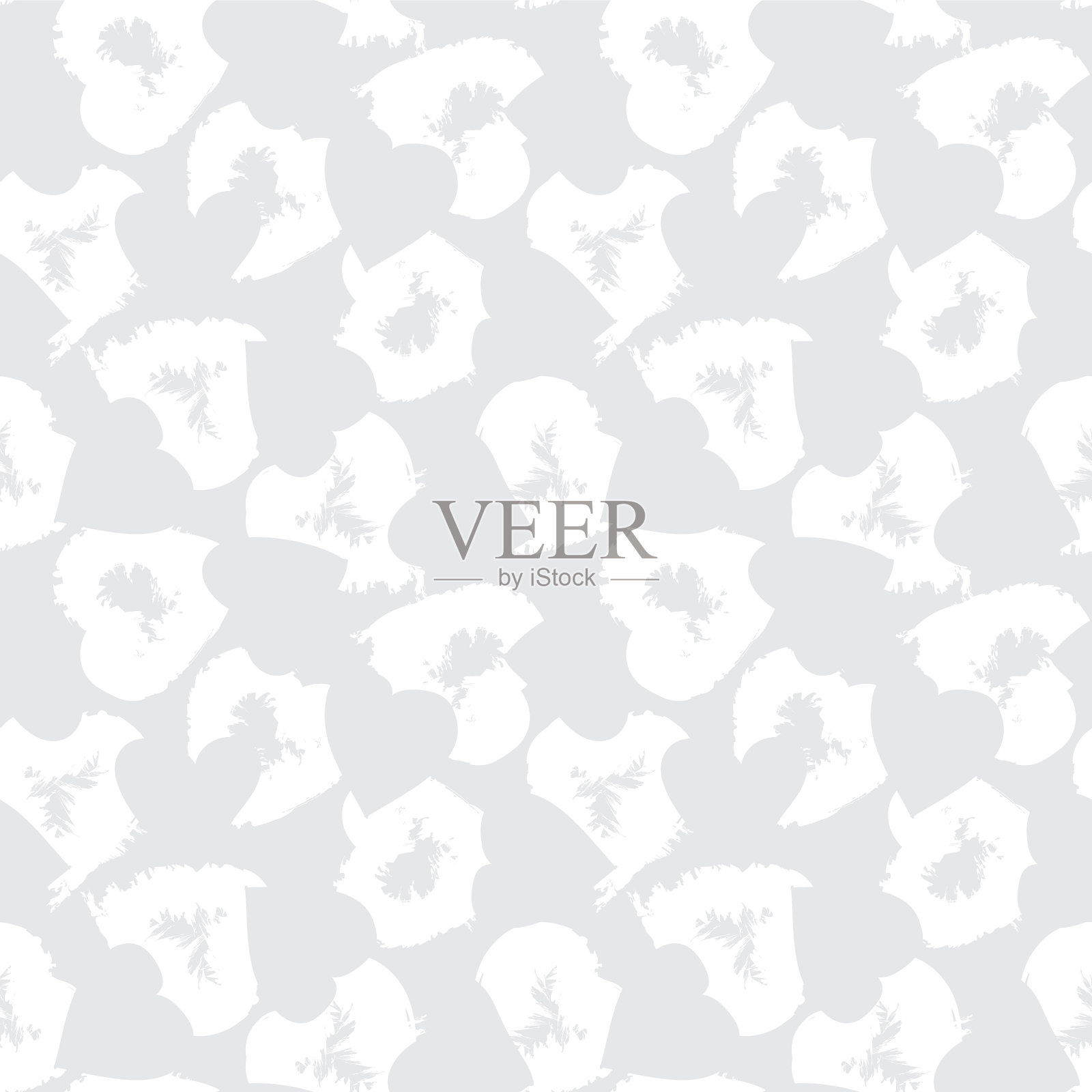 心型笔触图案无缝衔接插画图片素材