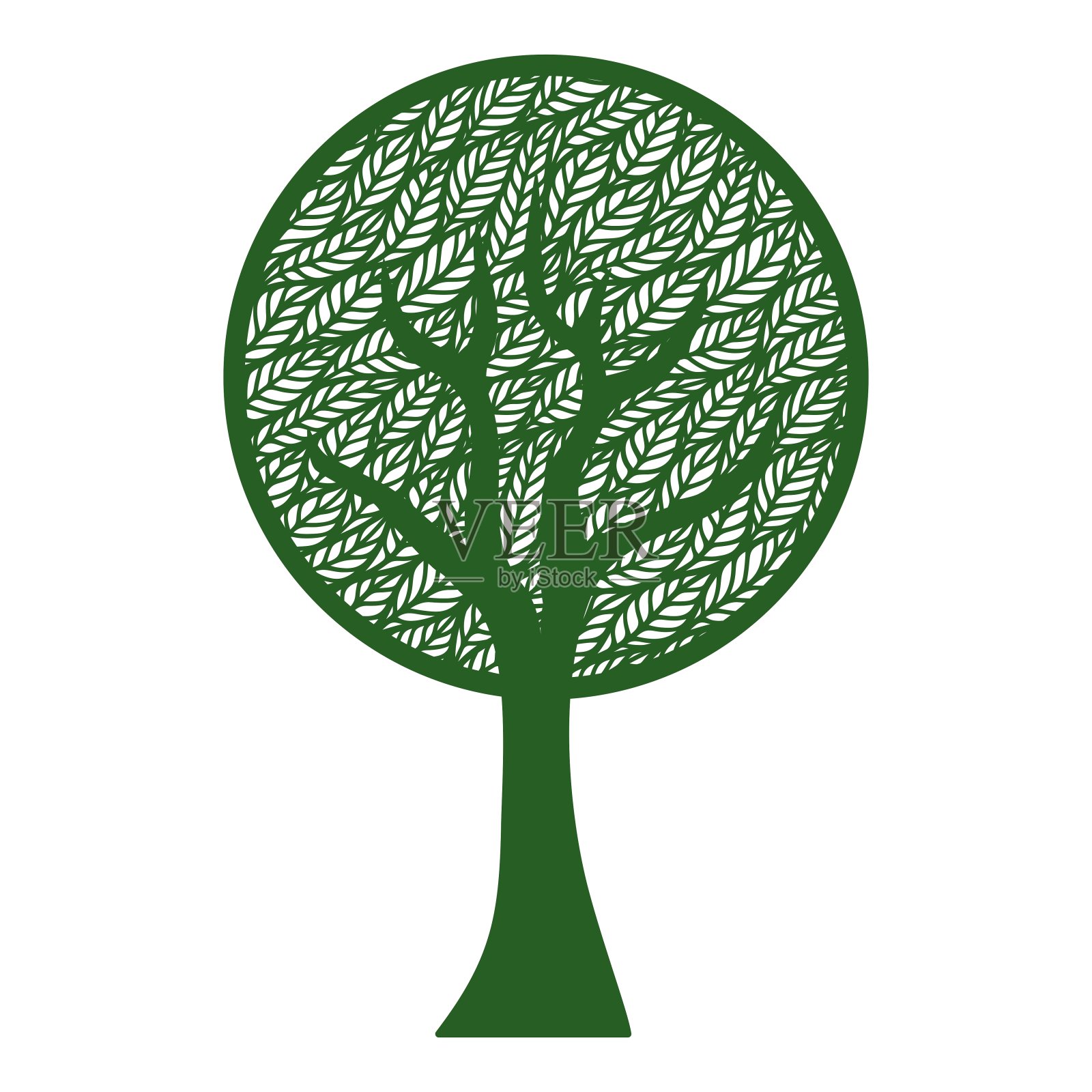 抽象的树。插画图片素材