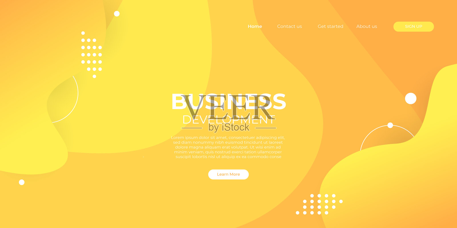 3D现代抽象演示背景。优雅的最小的背景。抽象装饰，几何，半色调，梯度，三维矢量插图。黄橙色的背景插画图片素材