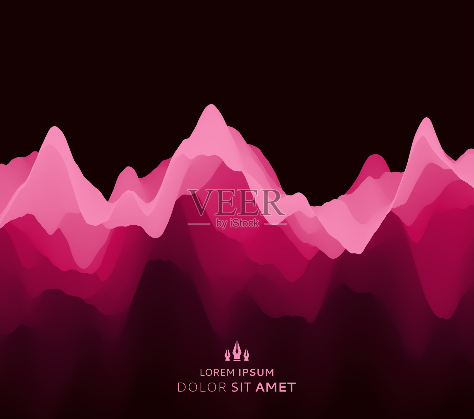 具有动态效果的抽象背景。时髦的梯度。3D矢量插图广告，营销或演示。插画图片素材